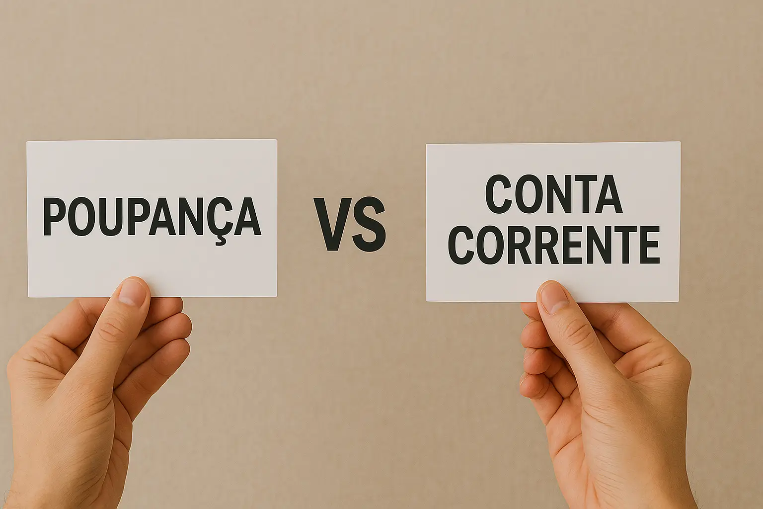 Poupança ou conta corrente